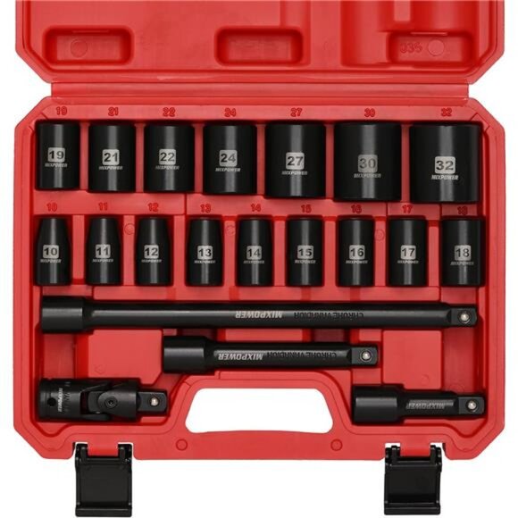 Drive Shallow Impact Socket Set Metric Size 10mm-32mm - Picture 2 of 8